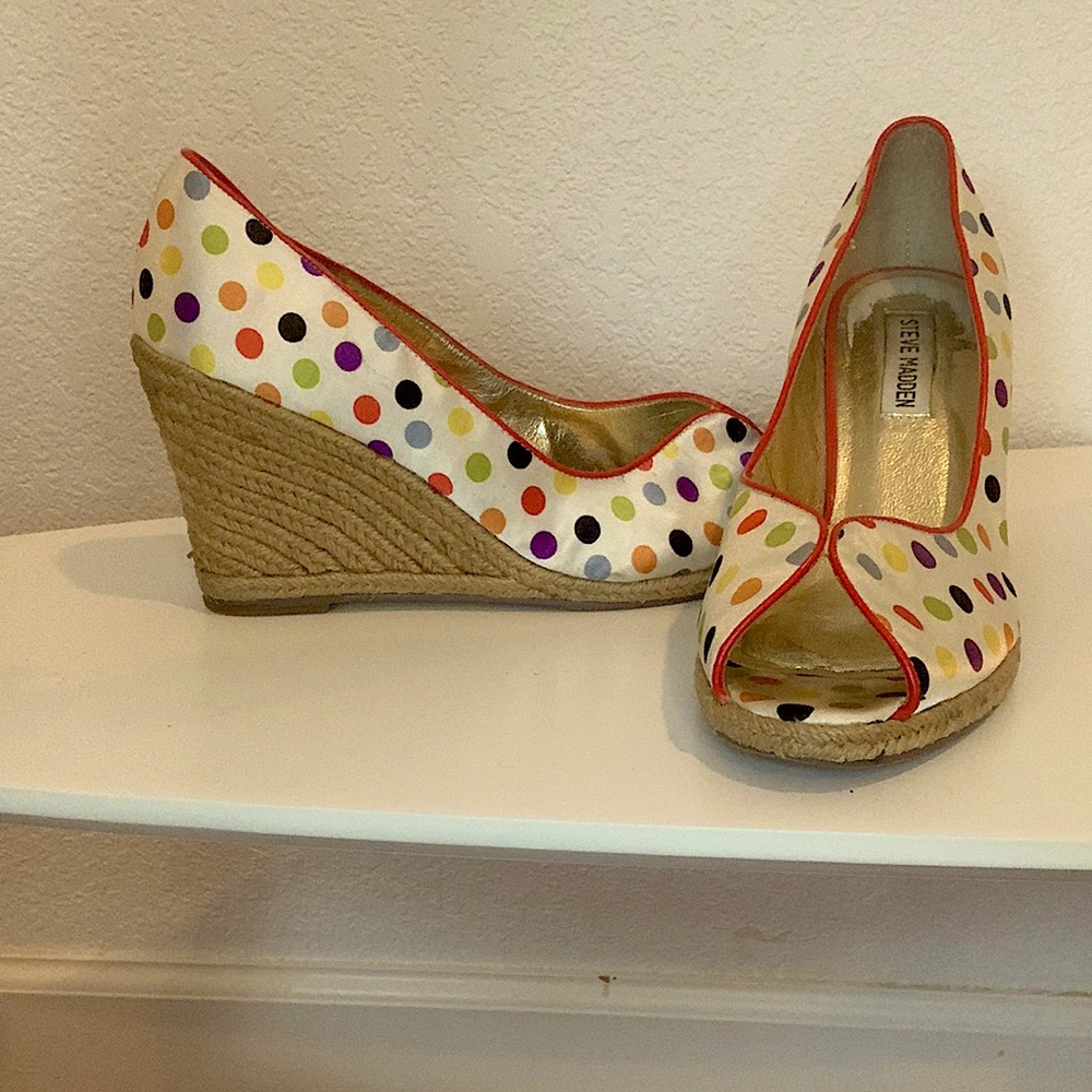 Women's polka-dot STEVE MADDEN wedge heels